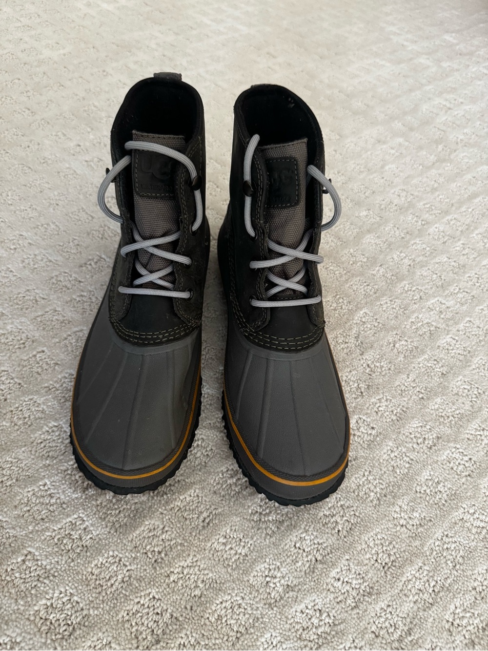 UGG Men's Gray and Black Snow Boots. Size 9